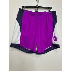Under Armour Women's Athletic‎ Shorts Purple White Gray Medium